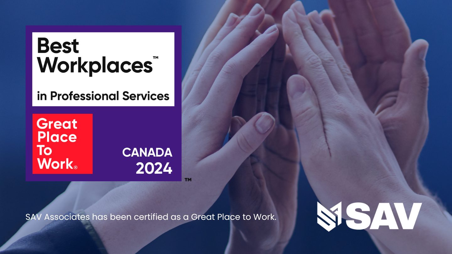 SAV Associates Honored as a Great Place to Work in Professional Services for Second Consecutive Year​